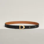 Cavaliere belt buckle & Reversible leather strap 24 mm
